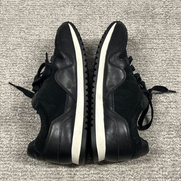 Coach Carter Runner Shoes Mens 8.5 D Leather Lace Up FG1599 Black Sneakers - Picture 7 of 10